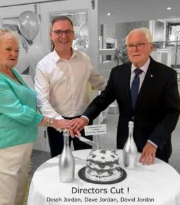 3 Directors "Cutting the Cake" on celebrating 25 years in Business in Gorey, Co. Wexford